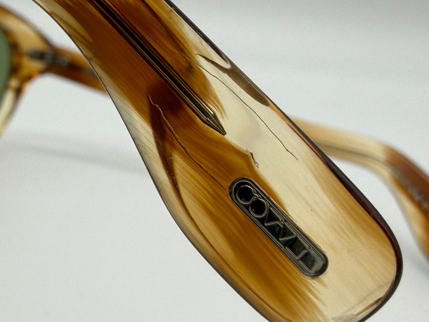 Oliver Peoples Cary Grant Sun 48mm Honey VSB Green Glass Lens OV 5413SU 167452 Italy Preowned