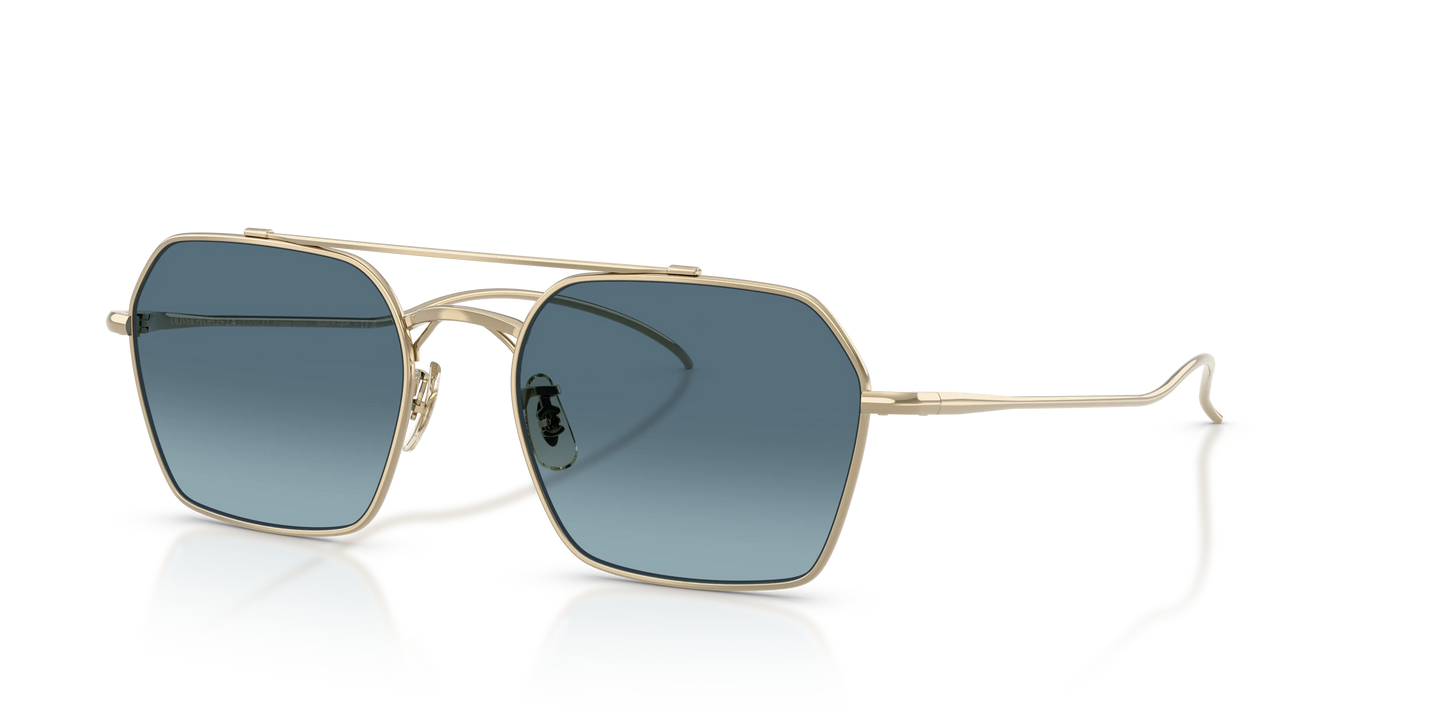 Oliver Peoples TK-15 53mm Gold Titanium / Marine Gradient Crystal Lens Japan Missing Box