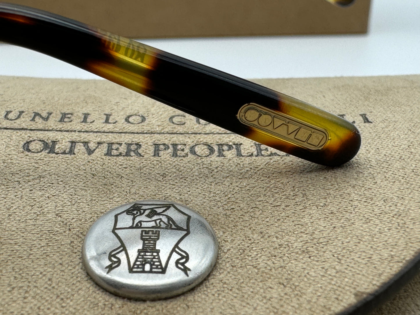 Oliver Peoples Brunello Cucinelli  Marsan 55mm OV 1322 ST 5284Q1 Antique Gold / Tuscan Brown Gradient Mirror Japan NEW