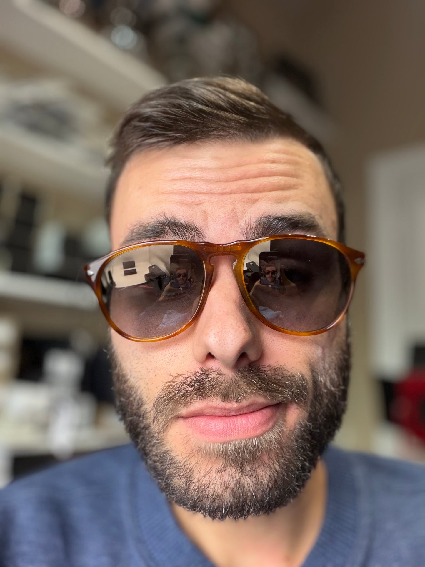 Persol PO 6649 S 96/M3 55 Terra Di Siena Brown/Grey Polarized Italy Open Box