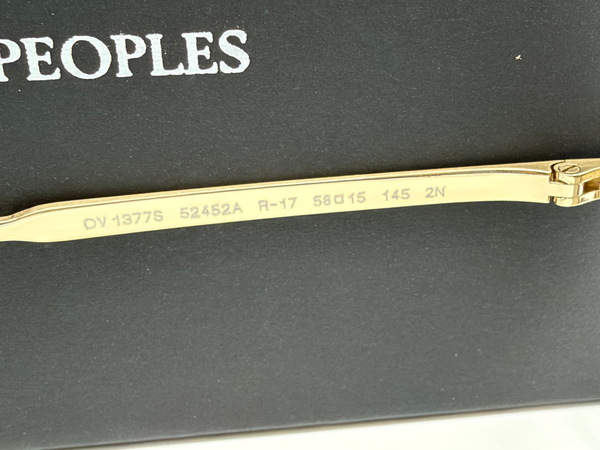 Oliver Peoples R-17 Roger Federer 58mm Brushed Gold / Forest Gradient OV 1377S 52452A Italy NEW