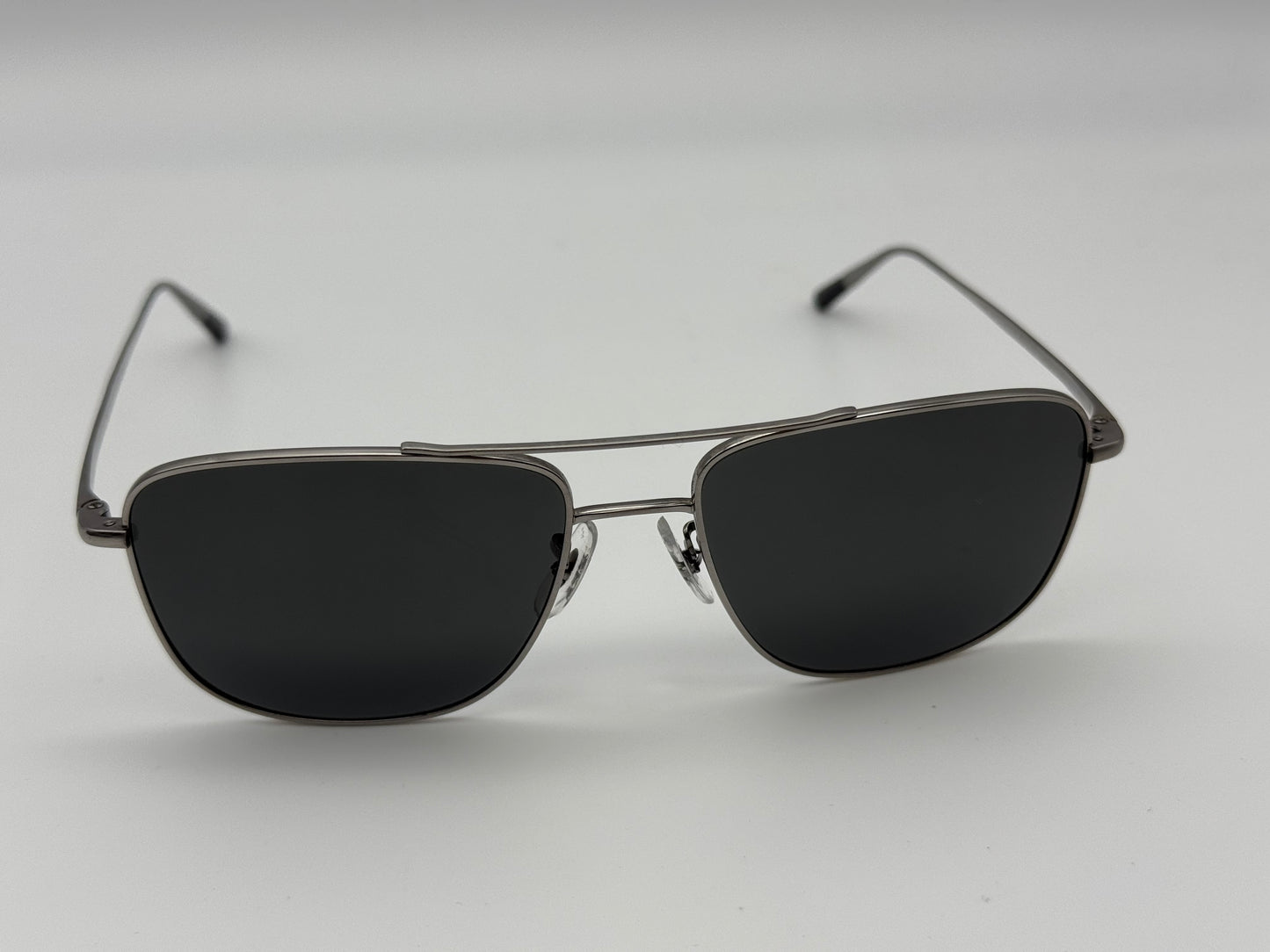 Oliver Peoples Shaefer VFX POLARIZED 55mm OV 1146 ST 504/7C Titanium Silver With Additional Blue Photochromic Lenses PREOWNED