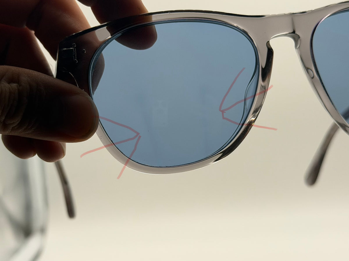 Oliver Peoples Daddy B 58mm Workman Grey / Custom Blue Lens OV 5091 Italy Preowned