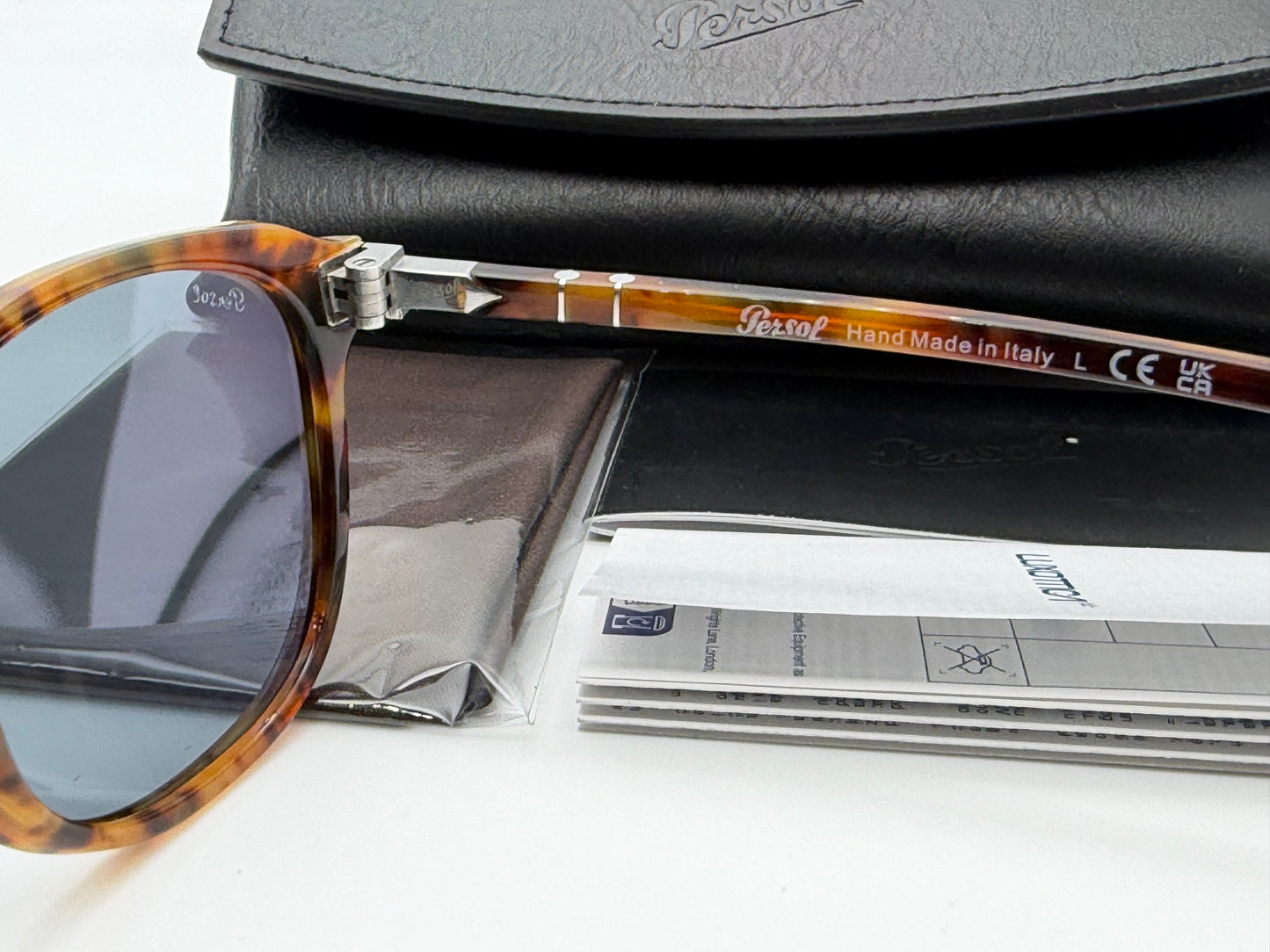 Persol PO 1935s 53mm Caffe / Light Blue Italy NEW