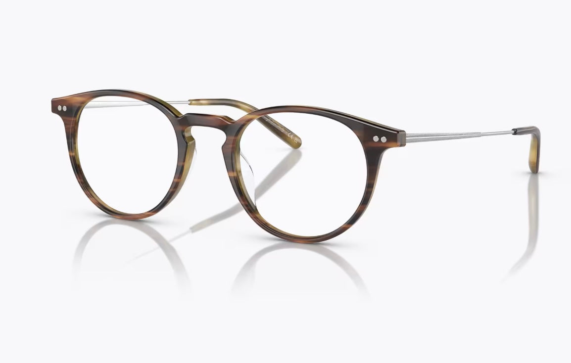 Oliver Peoples Ryerson 47mm Amaretto / Stripped Honey Demo Lens eyeglasses Italy NEW