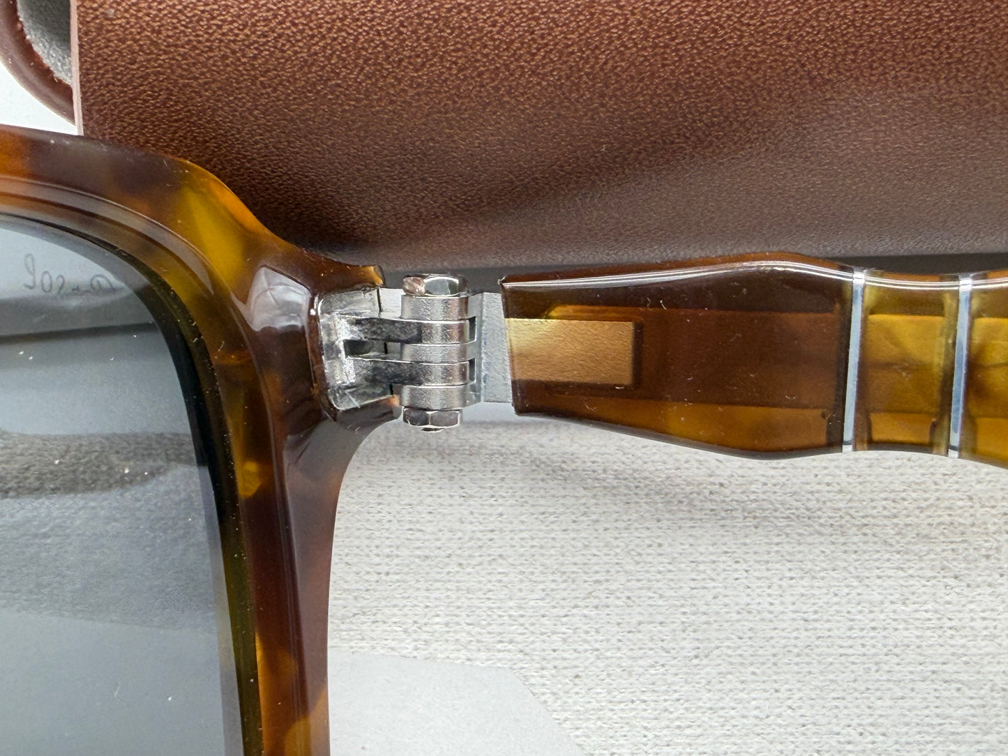 Persol PO 8002S 55mm Yellow Brown Havana / Dark Gray 1243B1 Italy NEW