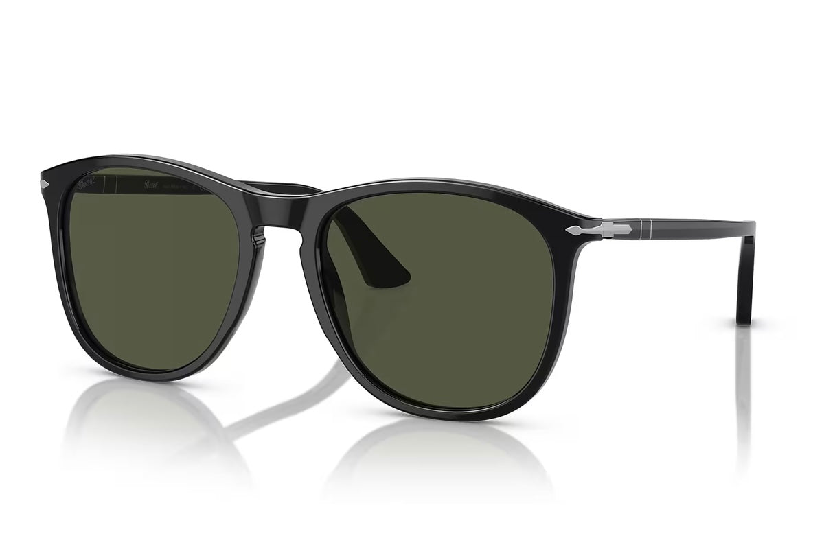 Persol PO 3314S 55mm 95 31 Black / Green Glass Lens Italy NEW