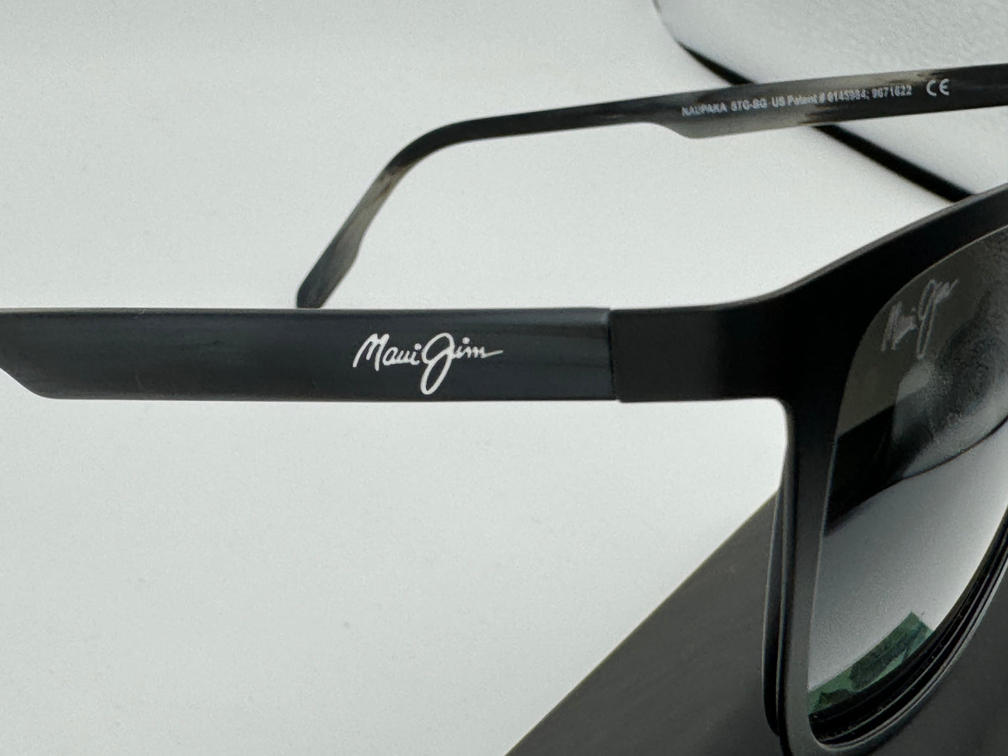 Maui Jim Naupaka 53mm MJ775-2M Satin Black Square Super Thin Glass Neutral Gray Sunglasses Frames Italy NEW missing Box