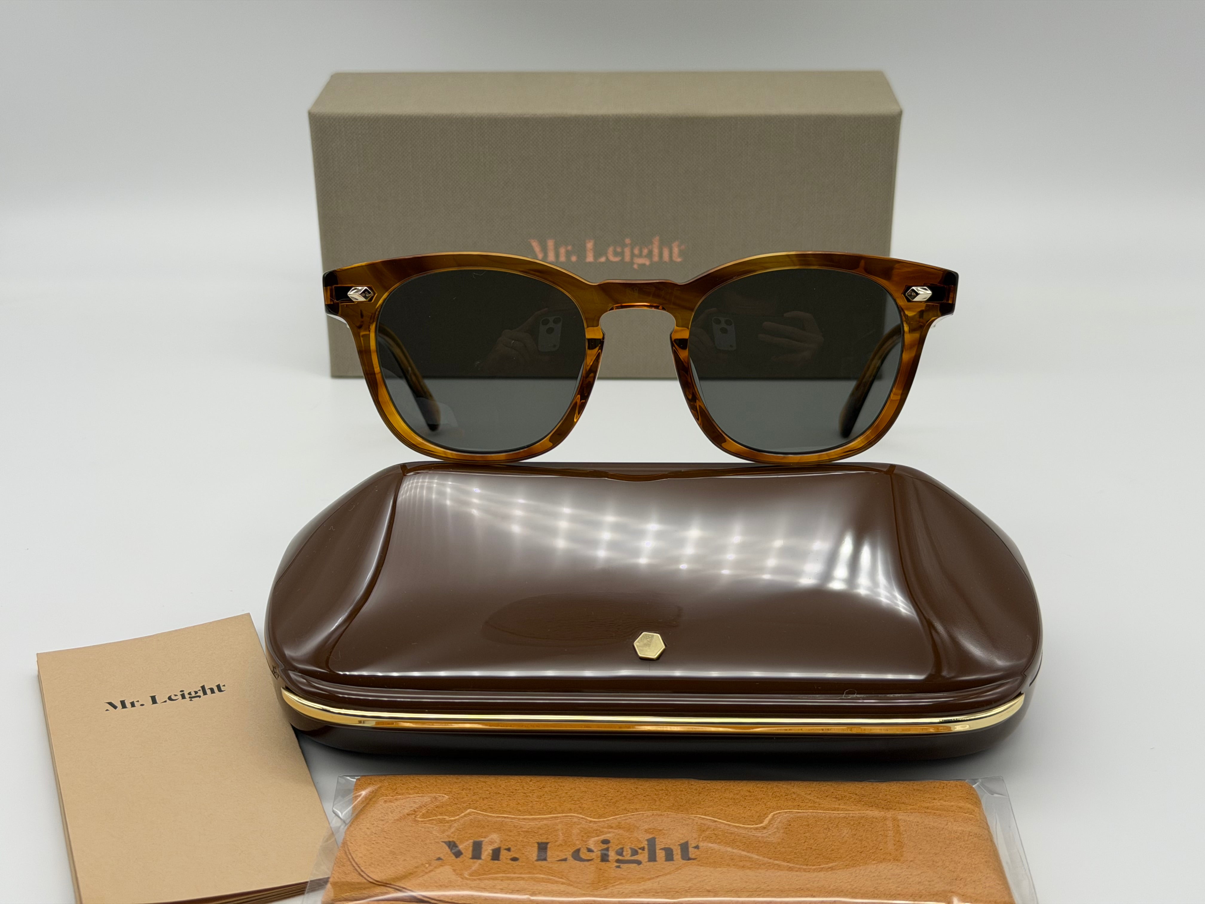 Mr. Leight HANALEI S 45mm Marbled Rye / White Gold / G-15 titanium