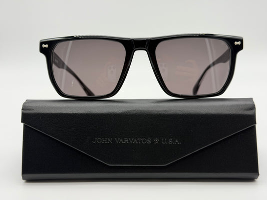 John Varvatos Sidney 55mm SJV 575 Black Transparent / Gray Japan NEW