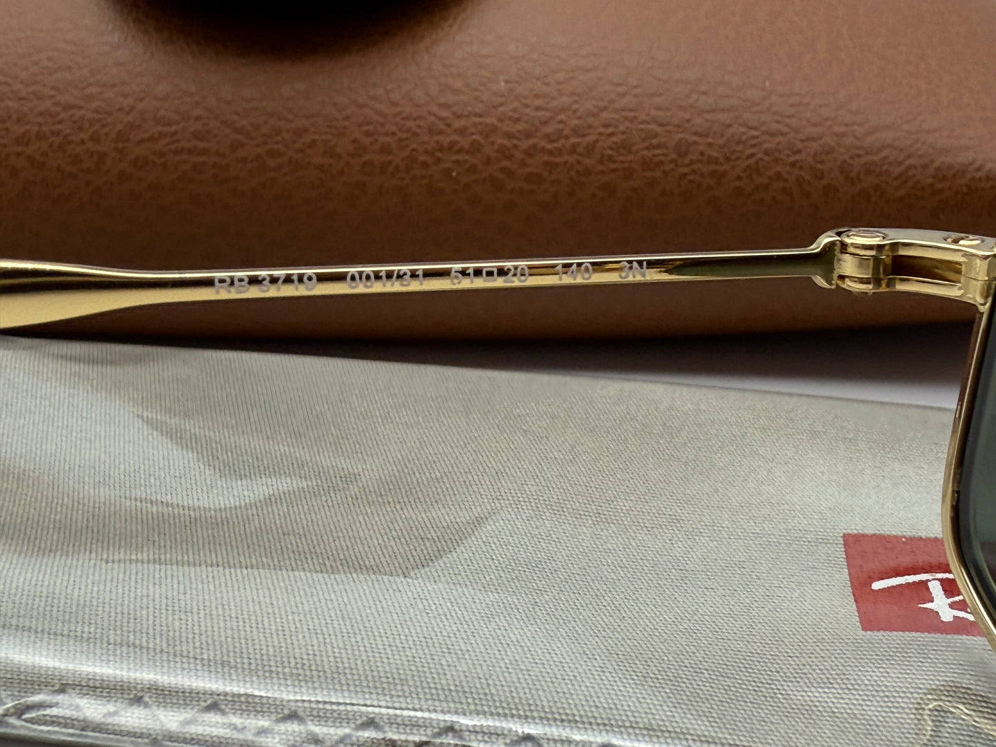 Ray Ban RB 3719 51mm Gold / G 15 Sunglasses NEW