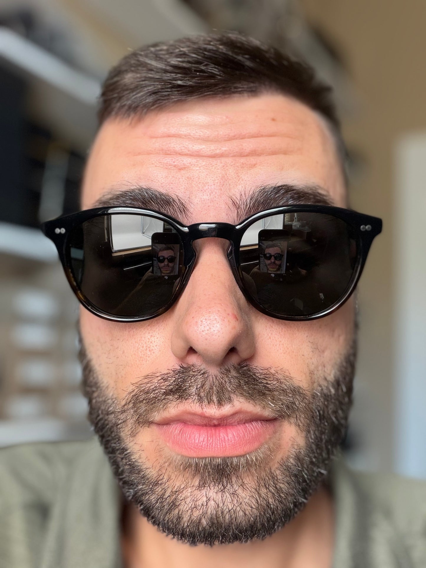 Oliver Peoples Desmon 50mm Black / 362 Gradient / Midnight Express Polarized Preowned