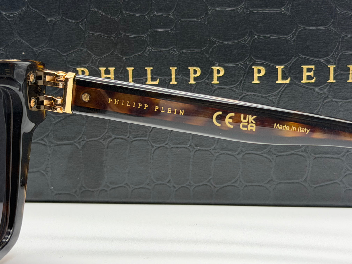 PHILIPP PLEIN Icon 56mm Dark Havana / Gray Lens SPP 108 0722 Italy NEW
