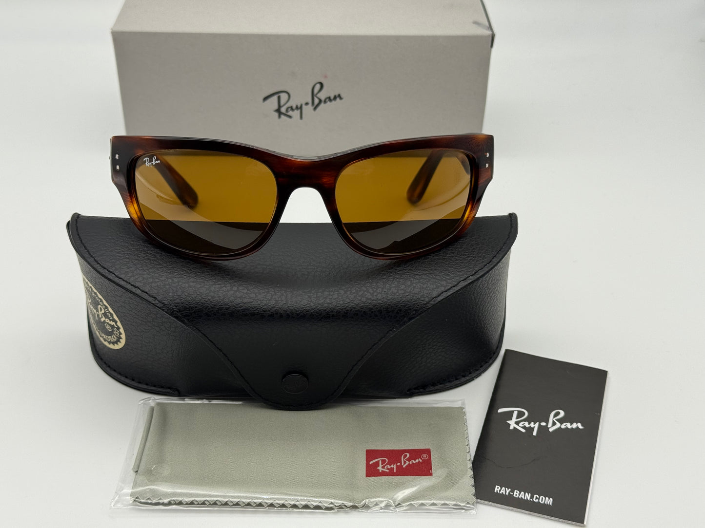 Ray-Ban Mega Balorama 60mm Stripped Havana / Brown B-15 954 / 33 NEW