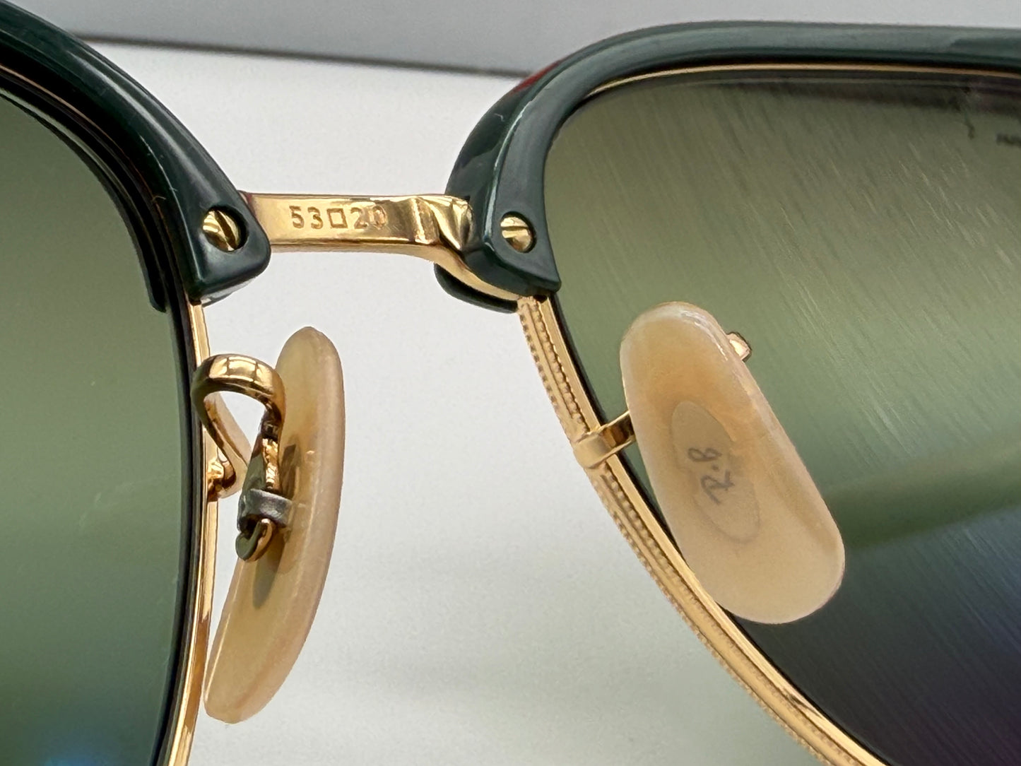 Ray-Ban New Clubmaster 53mm Polished Green /Gold Silver/Green Polarized + Chromance Lens RB 4416 6655/G4 Itlay NEW