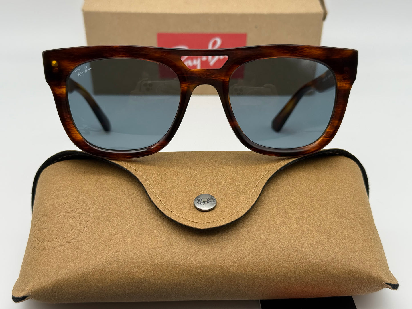 Ray-Ban Phil 54mm Bio Based RB 4426 Stripped Havana Dark Blue 13880 NEW