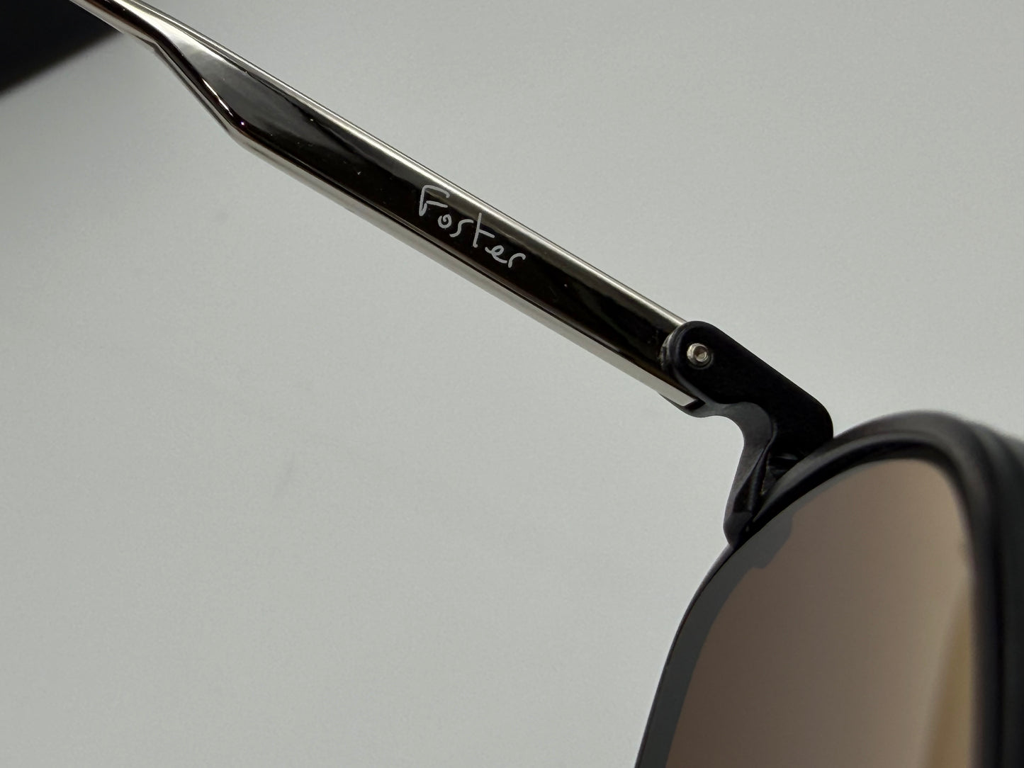 Paul Smith Foster 58mm Matte Black / Shiny Silver - Brown Gradient PSS 07958 Italy NEW