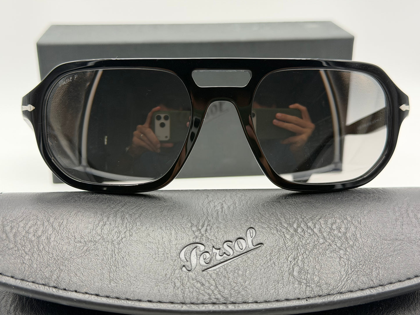 Persol Guido PO 3392 S 56mm Black / Gray Gradient Polarized 95 / M3 Itlay NEW