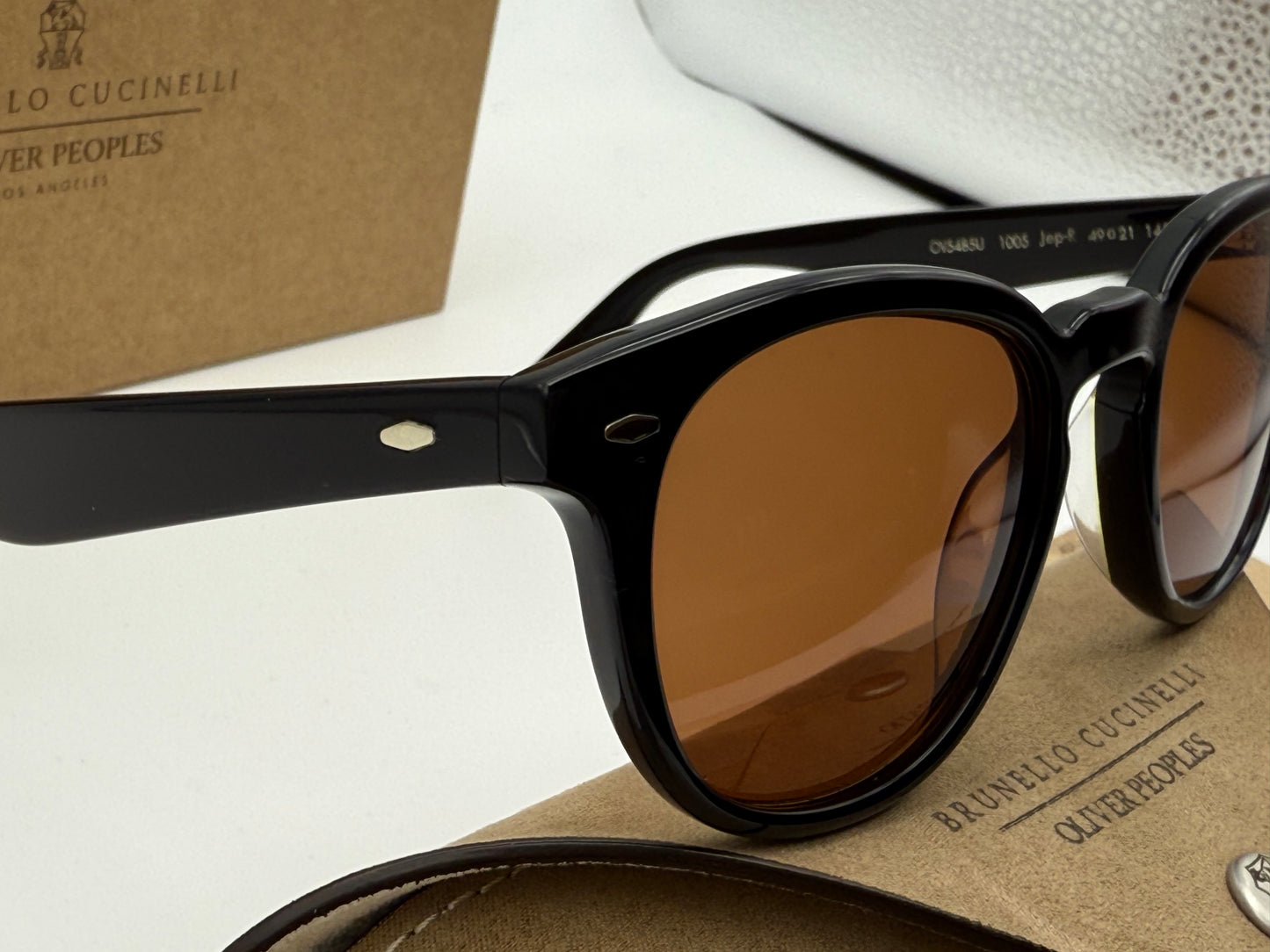 Oliver Peoples Jep R 49mm  CUSTOM Persimmon / Black Brunello Cucinelli OV 5485 Italy NEW