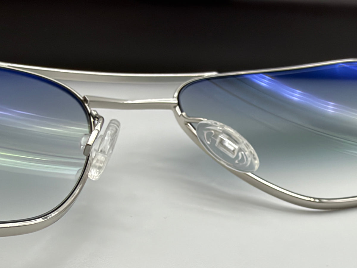 Oliver Peoples Victory II 55mm Silver Metal / Ocean Gradient Crystal Glass OV 1373 503670 Italy Missing Box