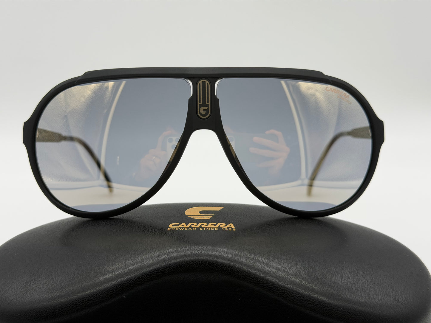 Carrera Endurance 64mm Gold Mirror / Gray Aviator Pilot Sunglasses NEW