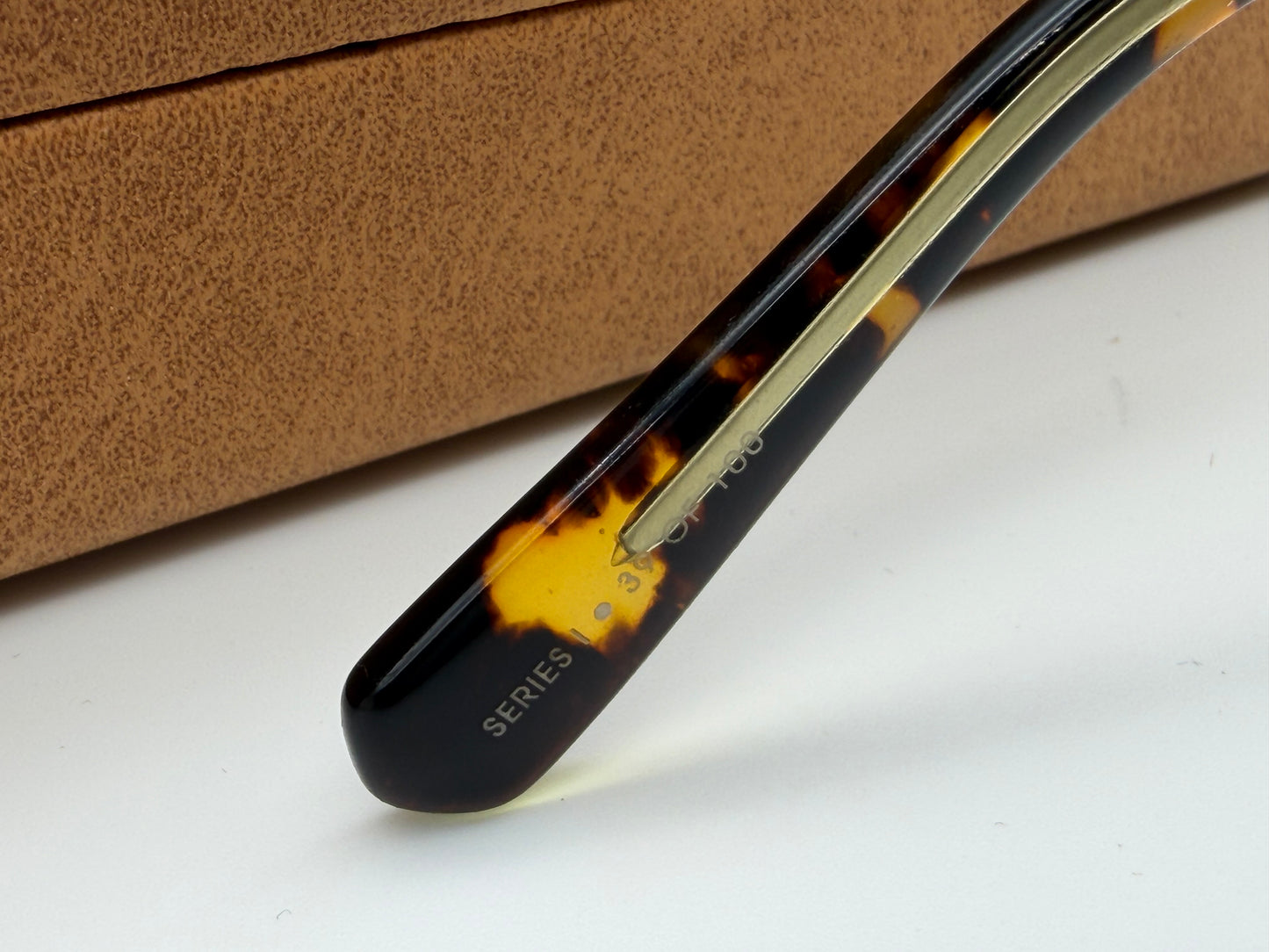 Mr. Leigh Hanalei 45mm Bohemian Tortoise / 12K White Gold Titanium Brown Gradient Japan NEW