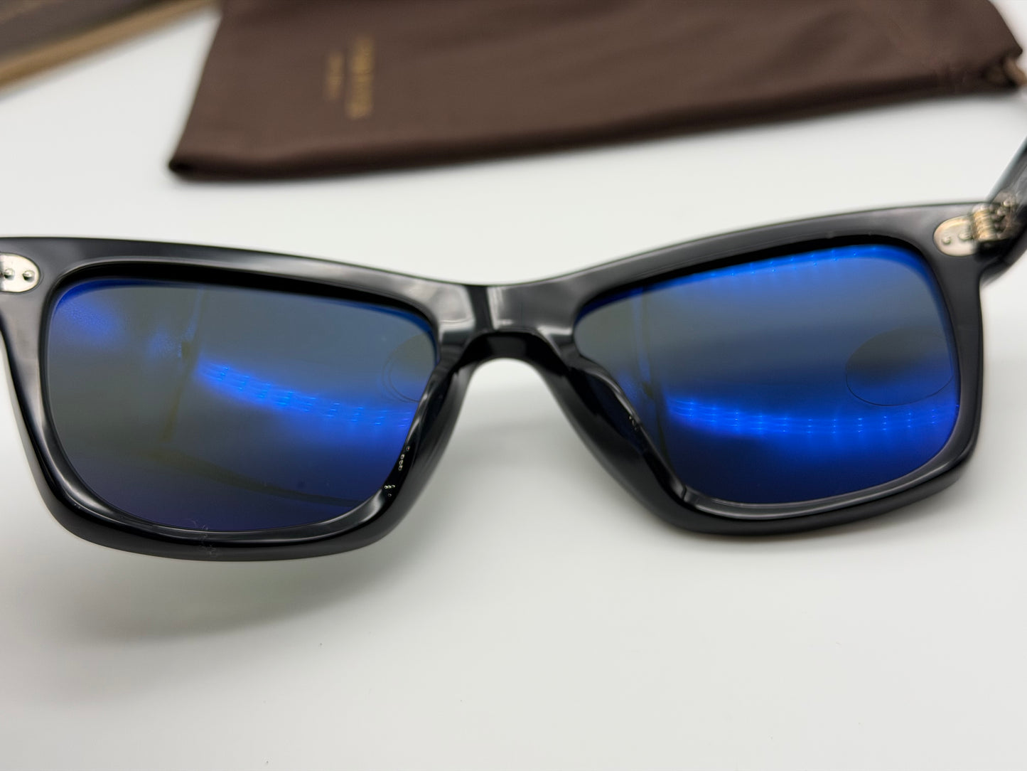 Oliver Peoples OLIVER SUN 54mm OV 5393SU Black/G-15 Polarized 1492/P Sunglasses Italy Preowned