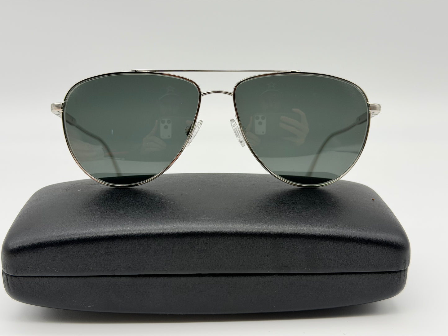 Oliver Peoples Brunello Cucinelli Disoriano 58mm  Silver / Midnight Express Polarized OV 1301S 5036P2 Polarized Italy Preowned