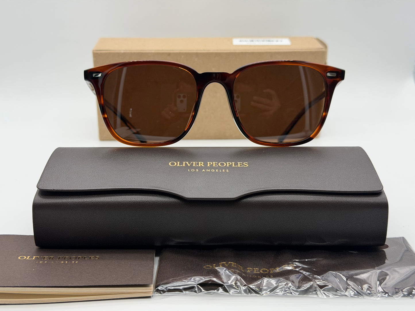 Oliver Peoples Laedin 52mm Morado Tortoise / Terra Polarized Crystal OV 5614 Japan NEW