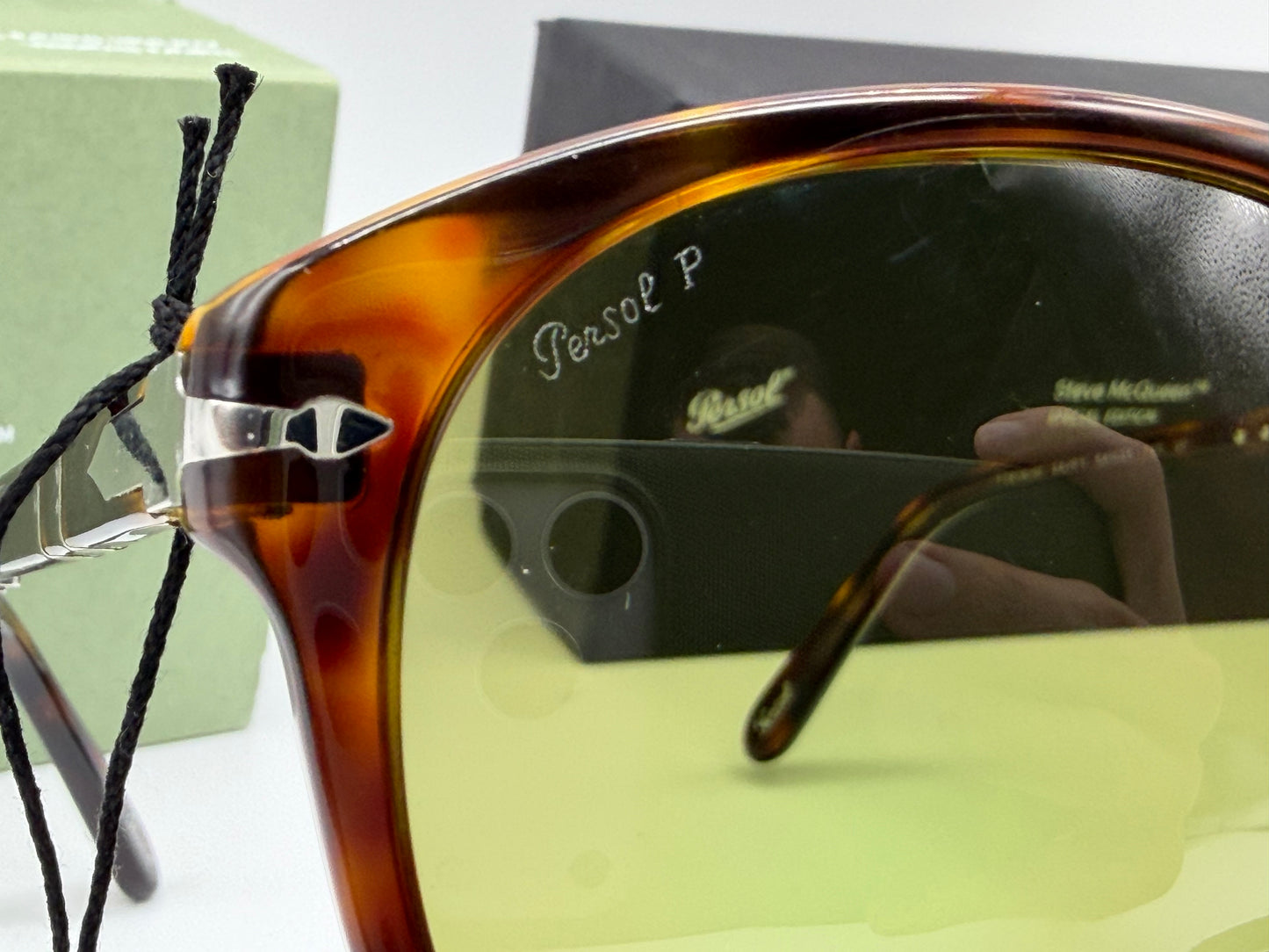 Persol 714 SM 54mm 24/P1 Steve McQueen Folding Havana / polar green Lens Preowned