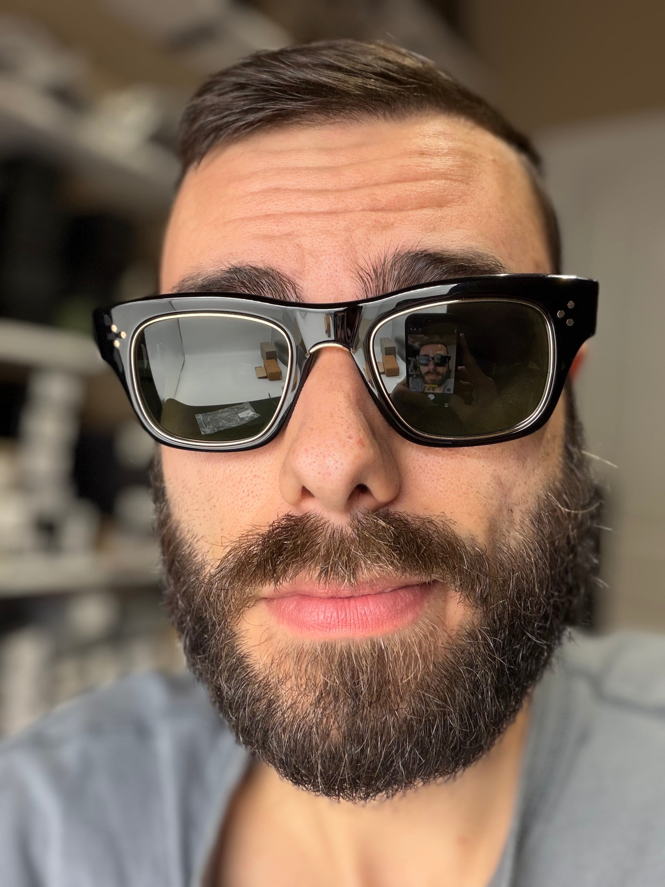 Mr. Leight GO S 48mm Black 12K Gold / Green Polarized Lens Japan