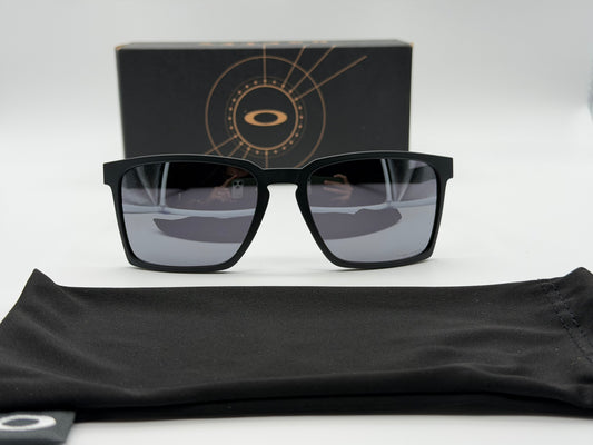 Oakley Exchange Sun 56mm Prizm Black / Satin Black Silver OO 9483 NEW