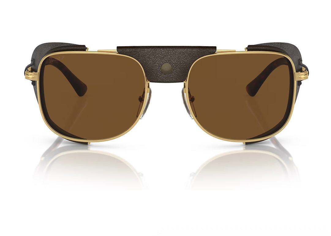 Persol PO 1013 SZ - Protector 53mm Gold / Brown Polarized Glass Itlay NEW