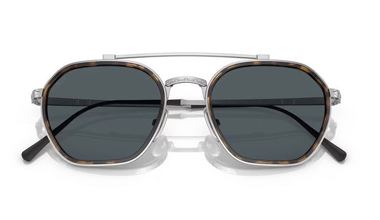 Persol PO 5010 ST 49mm Havana - Silver Titanium  / Blue Crystal Lens 8014R5 Japan NEW