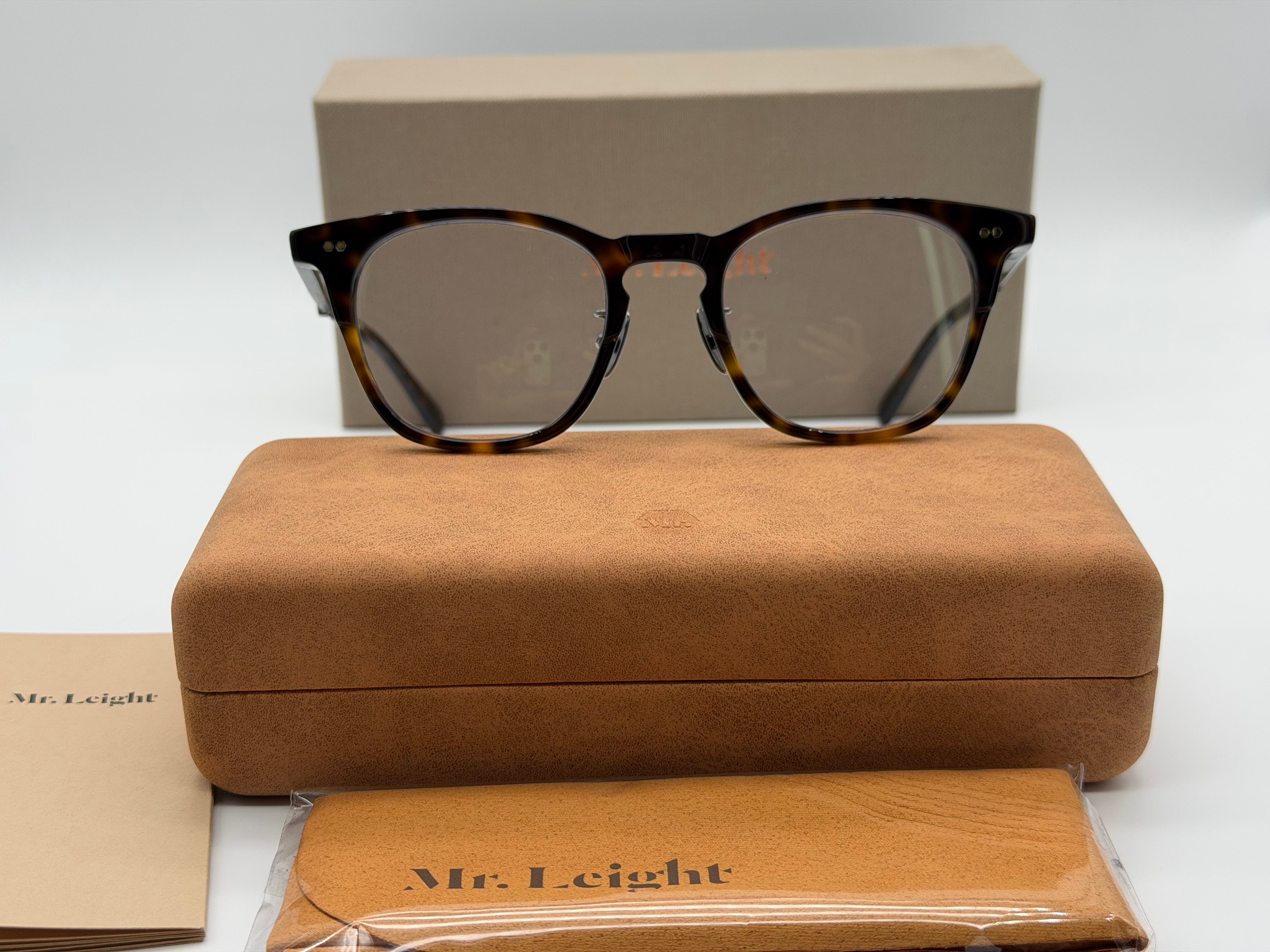 Mr. Leight Wright C 47mm Hickory Tortoise / Demo Lens Unisex