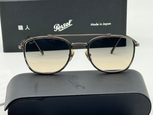 Persol PO 5005 ST Titanium 50mm Brown / Gunmetal Gradient Gray Glass Lens 800732 Japan NEW