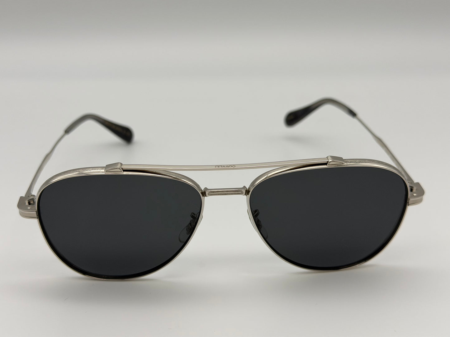 Oliver Peoples RIKSON 56mm OV 1266ST Silver Gray Titanium 503687 Japan Preowned