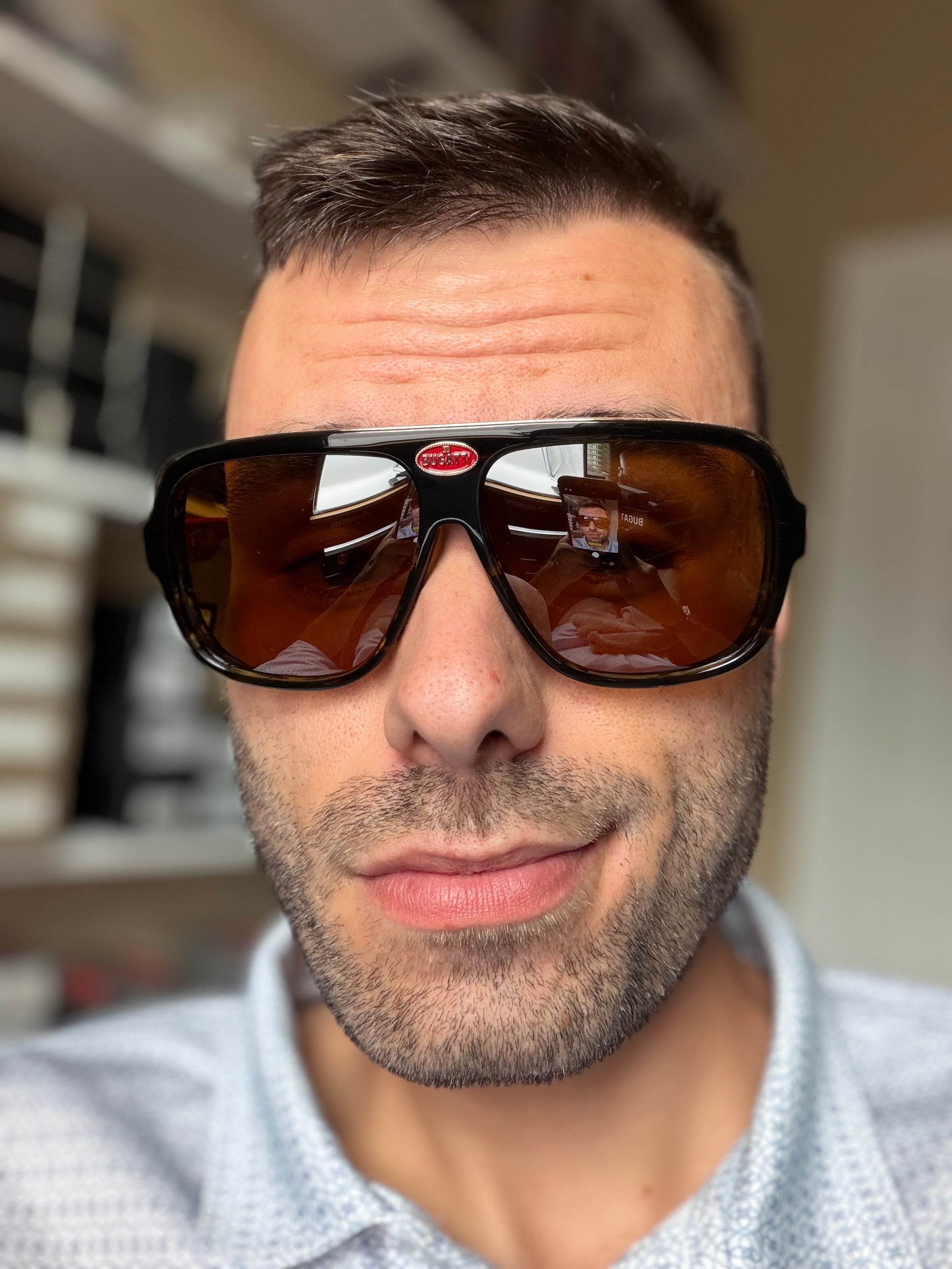 Bugatti Eyewear Model 06 60mm Dark Tortoise/ Brown Lens Japan NEW