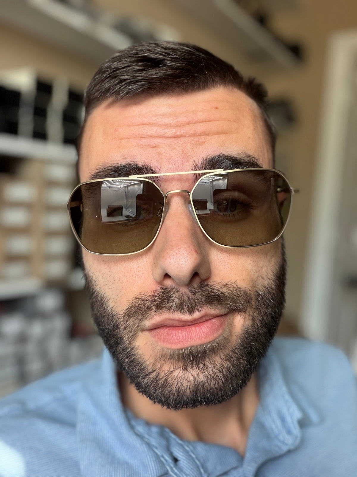 Oliver Peoples R-17 Roger Federer 58mm Brushed Gold / Forest Gradient OV 1377S 52452A Italy NEW