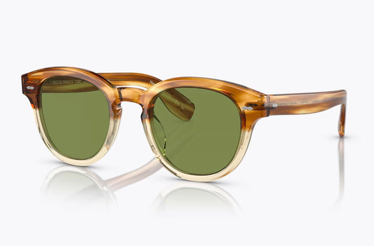 Oliver Peoples Cary Grant Sun 48mm Honey VSB Green Glass Lens OV 5413SU 167452 Italy Preowned