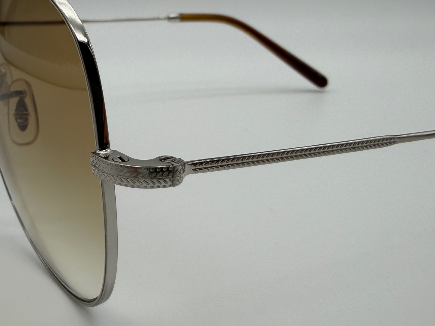 Oliver Peoples Eliane 56mm Silver / Demo Honey Gradient OV 1313 Italy NEW