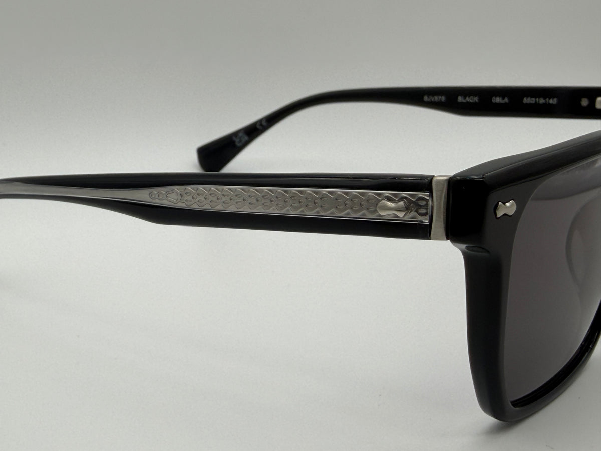 John Varvatos Sidney 55mm SJV 575 Black Transparent / Gray Japan NEW
