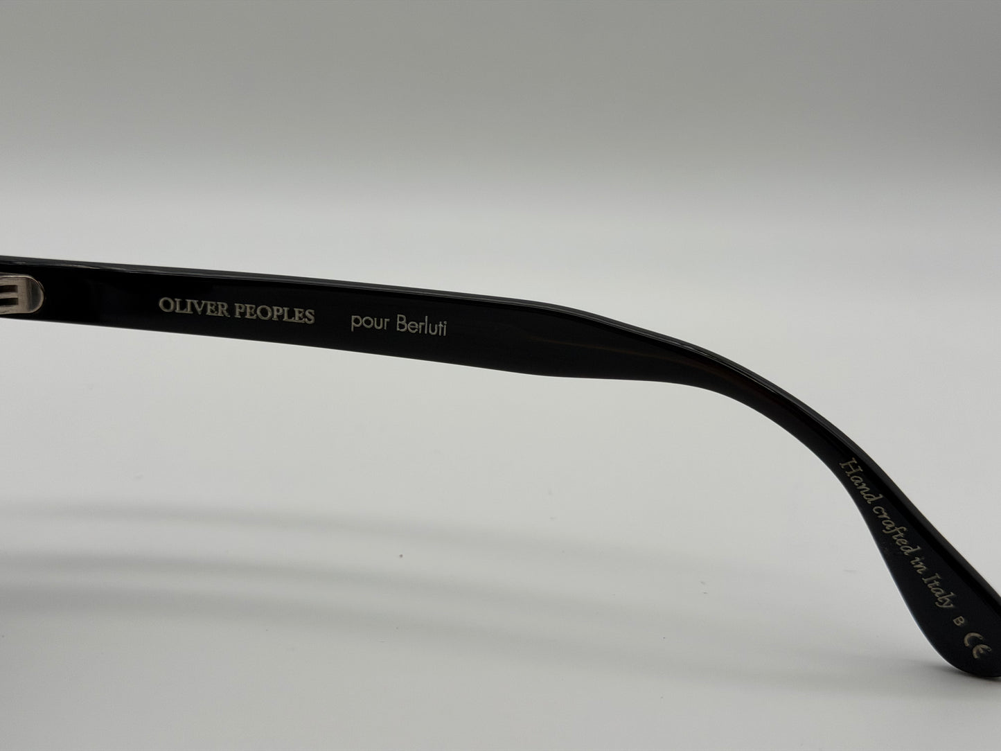 Oliver Peoples BERLUTI Sheldrake Leather 49mm OV5036Q Black Brown 160387 Italy Preowned