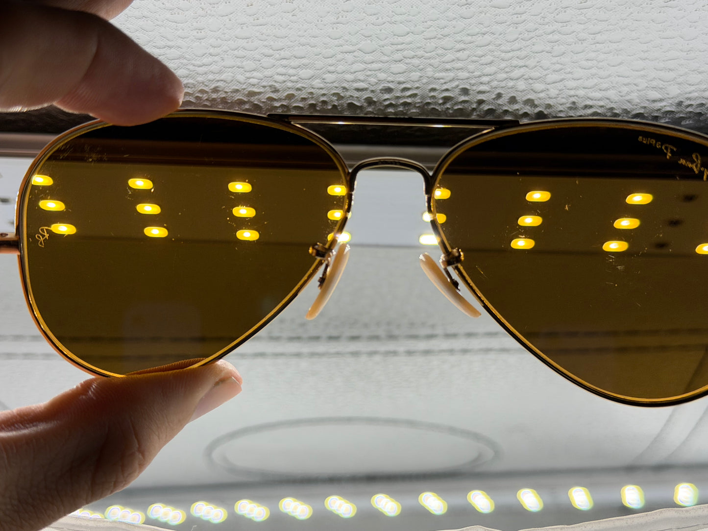 Ray-Ban Aviator Ultra Titanium Limited Edition RB 8029 K 18K Gold / Gold Mirror P 3 Plus lens 040K / N3 Italy Preowned