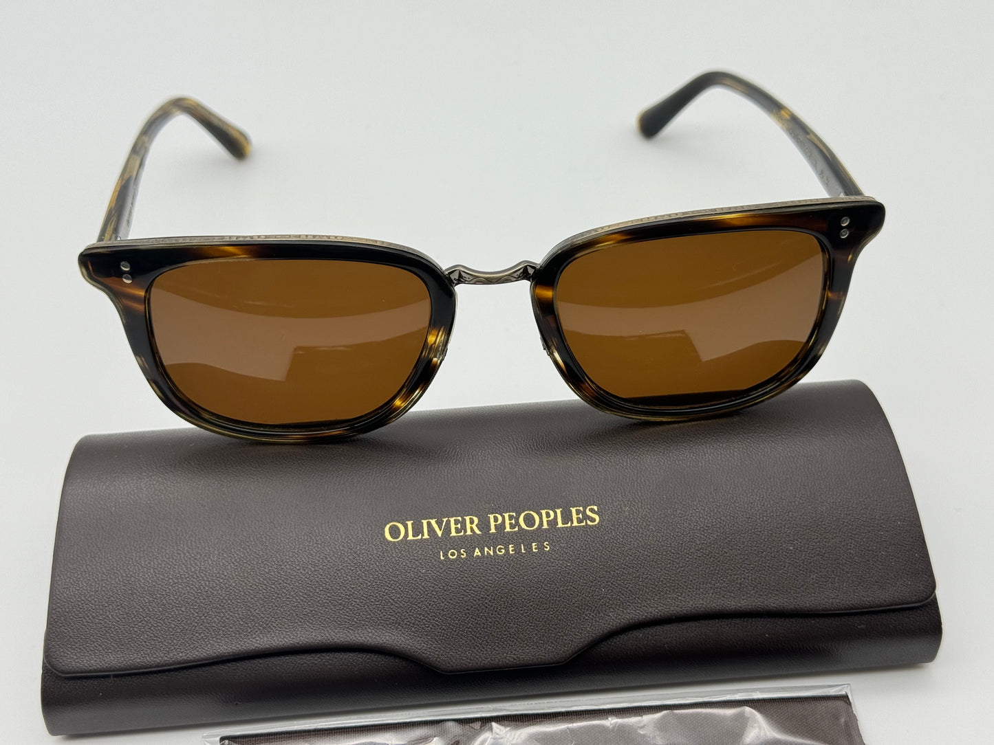 Oliver Peoples Kettner 52mm OV 5339 1003N9 Brown Polarized / Cocobolo NEW Open Box