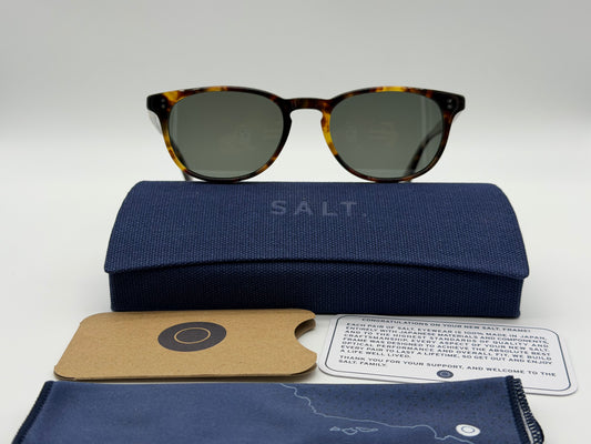 Salt Optics Pierce 51mm G-15 Polarized / Antique Leaves Tortoise Frame Japan NEW