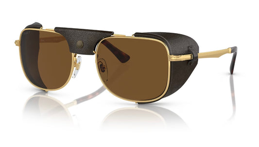 Persol PO 1013 SZ - Protector 53mm Gold / Brown Polarized Glass Itlay NEW