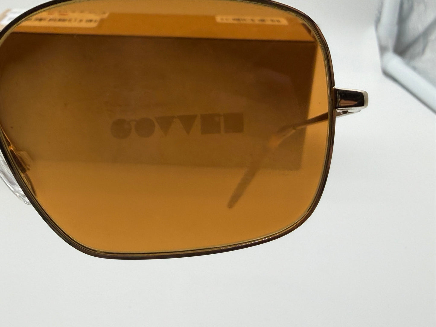 Oliver Peoples Victory II 55mm Gold / Cognac Crystal Lens OV 1373 S Italy NEW