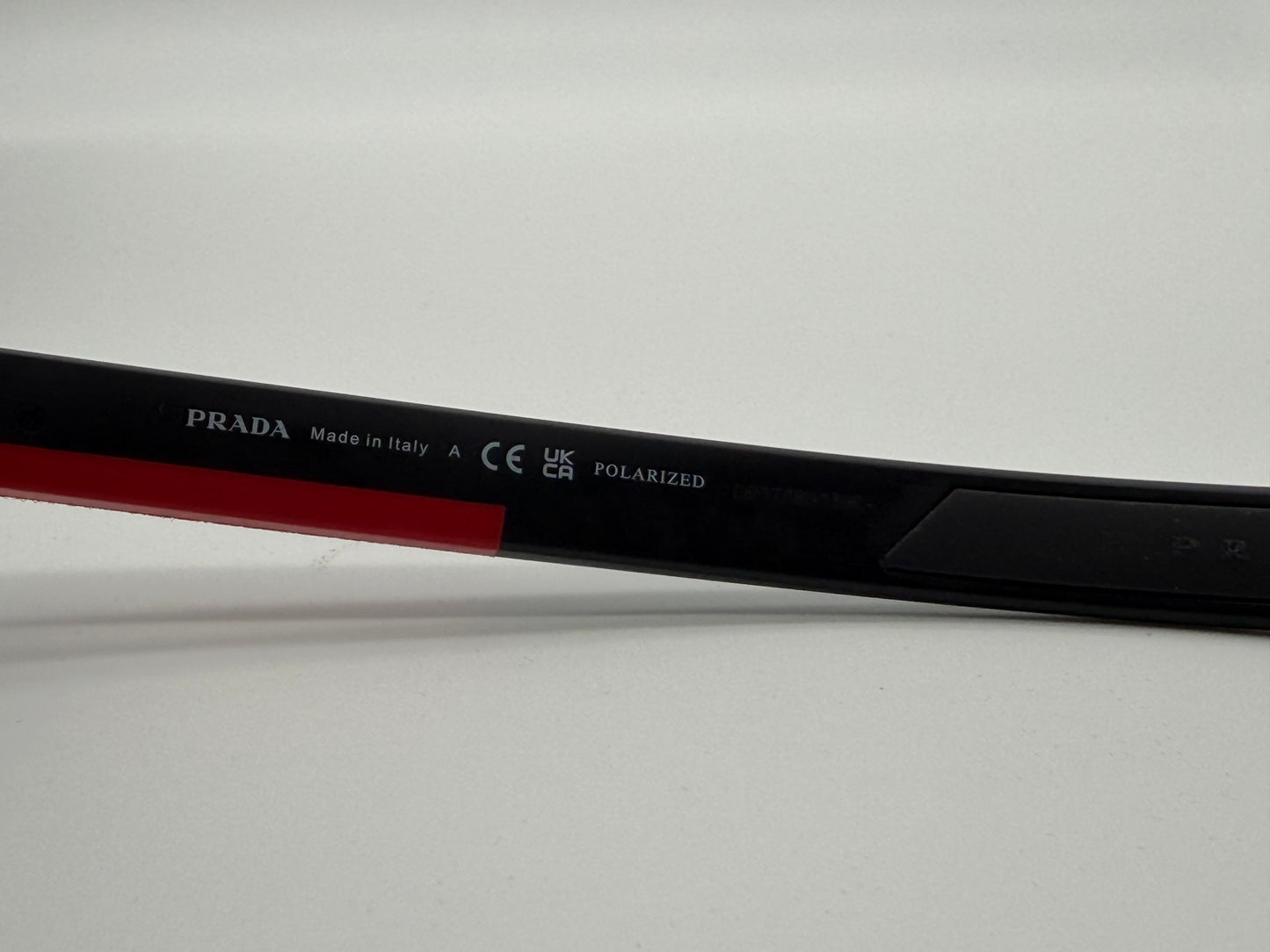 Prada Linea Rossa PS 02ZSU 55mm Dark Gray Polarized / Matte Black Italy Open Box