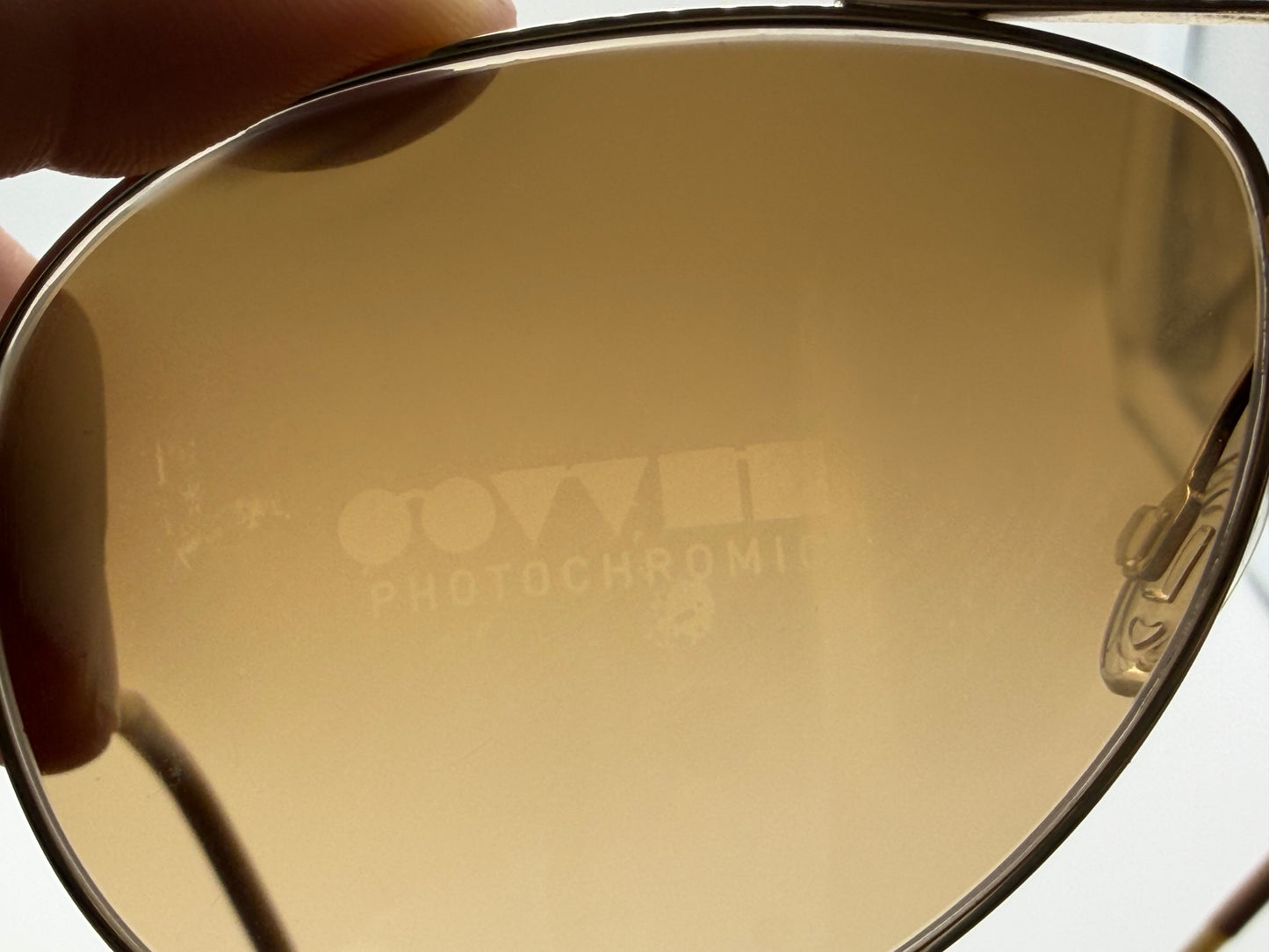 Oliver Peoples Benedict 57mm OV 1002S Gold/Chrome Amber VFX (5242/51) Sunglasses Vintage PREOWNED